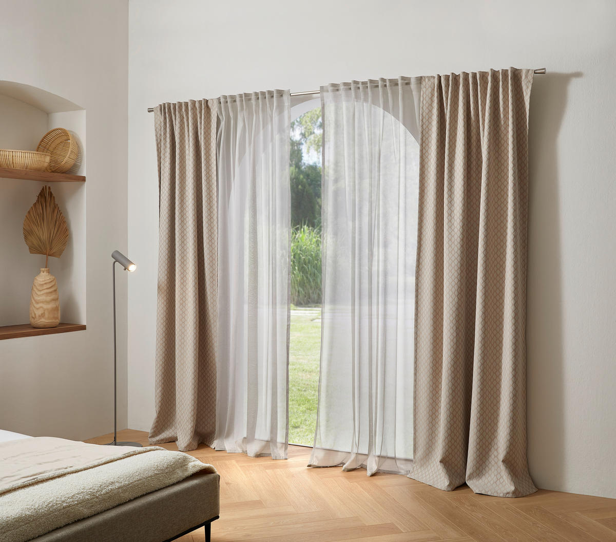 FERTIGVORHANG  halbtransparent  140/245 cm   - Silberfarben, KONVENTIONELL, Textil (140/245cm) - Dieter Knoll