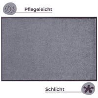 SCHMUTZFANGMATTE  90/150 cm  Grau  Uni  - Grau, Basics, Kunststoff/Textil (90/150cm) - Hanse Home