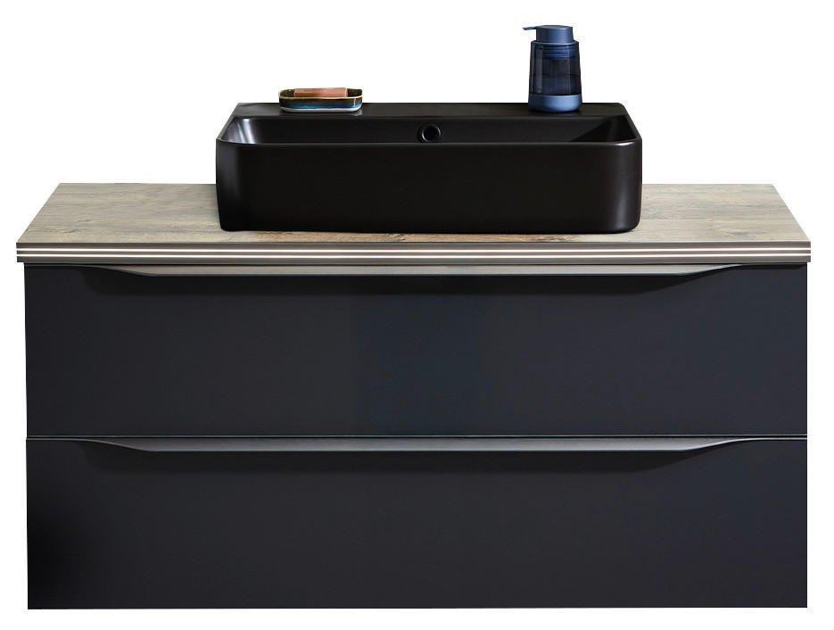 WASCHTISCHKOMBI 116 cm  - Eichefarben/Anthrazit, KONVENTIONELL, Keramik/Holzwerkstoff (116cm) - Sadena