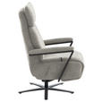 RELAXSESSEL in Textil Hellgrau  - Hellgrau/Schwarz, Design, Textil/Metall (68/117/85cm) - Cantus
