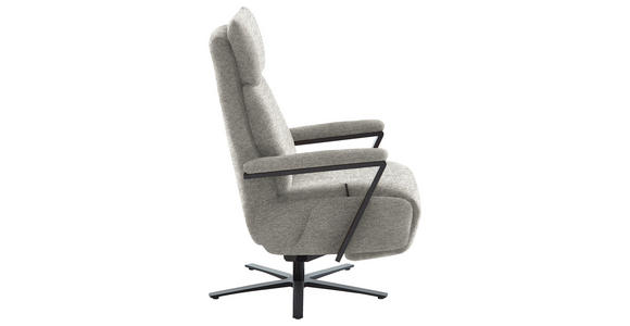 RELAXSESSEL in Textil Hellgrau - Hellgrau/Schwarz, Design, Textil/Metall (68/117/85cm) - Cantus
