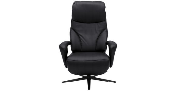 RELAXSESSEL in Leder Anthrazit - Anthrazit/Schwarz, Design, Leder/Metall (75/106/88cm) - Dieter Knoll