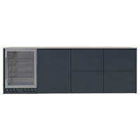 OUTDOORKÜCHE  - Sandfarben/Anthrazit, Basics, Glas/Keramik (262/92,5-98,5/63,3cm) - Dieter Knoll