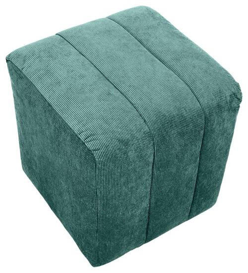 HOCKER in Textil Grün  - Schwarz/Grün, Design, Kunststoff/Textil (43/50/43cm) - Novel