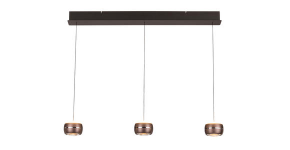 LED-HÄNGELEUCHTE 100/12/180 cm  - Braun, Basics, Glas/Metall (100/12/180cm) - Dieter Knoll
