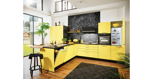 EINBAUKÜCHE   - Gelb, Design, Holzwerkstoff - Novel
