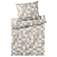 POSTELJNINA MOSAIC 200/200 cm mako saten peščene barve  - peščene barve, Konvencionalno, tekstil (200/200cm) - Joop!
