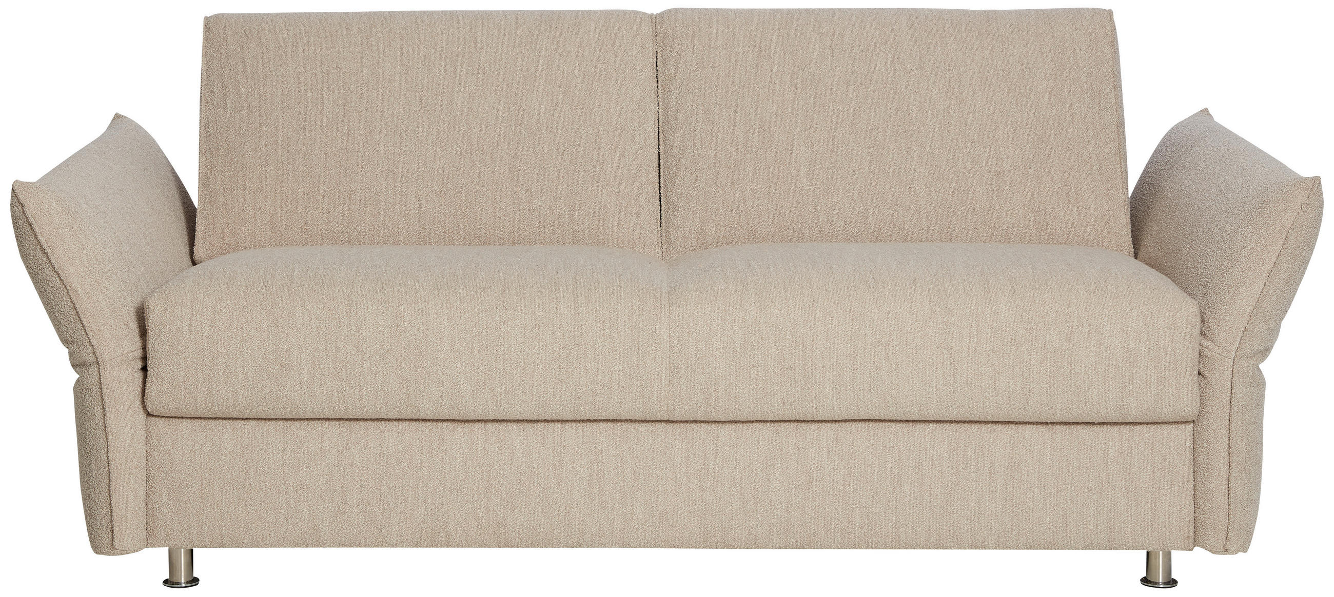 SCHLAFSOFA Flachgewebe Beige  - Chromfarben/Beige, MODERN, Textil/Metall (194/85/100cm) - Bali