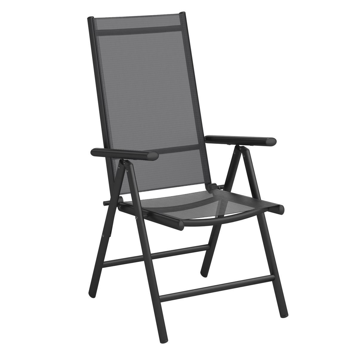 ZOSTAVA ZÁHRADNÉHO NÁBYTKU kov, plast, textil - čierna/antracitová, Modern, kov/textil - Ambia Garden