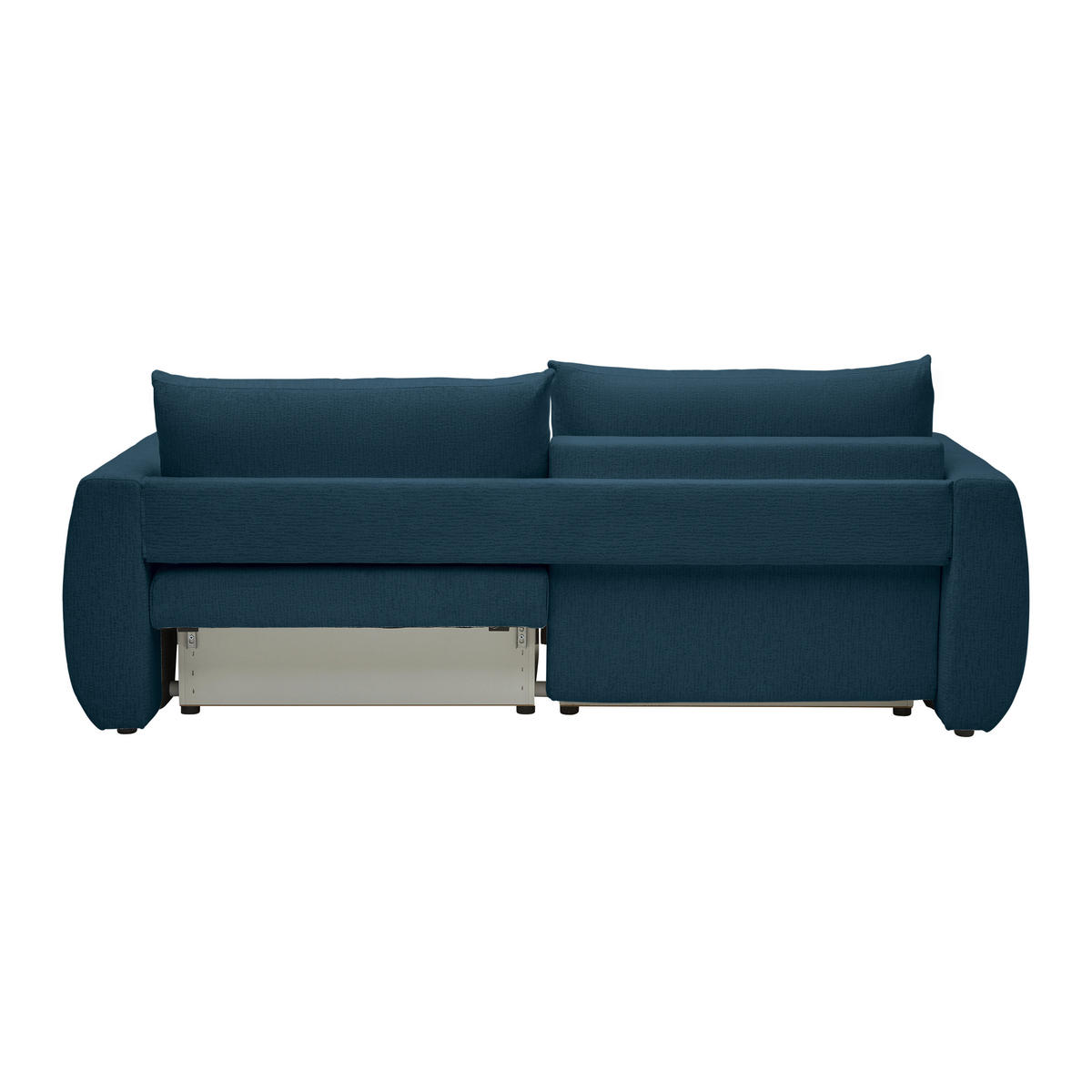 SCHLAFSOFA in Chenille, Jacquard Dunkelblau  - Schwarz/Dunkelblau, Kunststoff/Textil (245/74-90/104cm) - MID.YOU