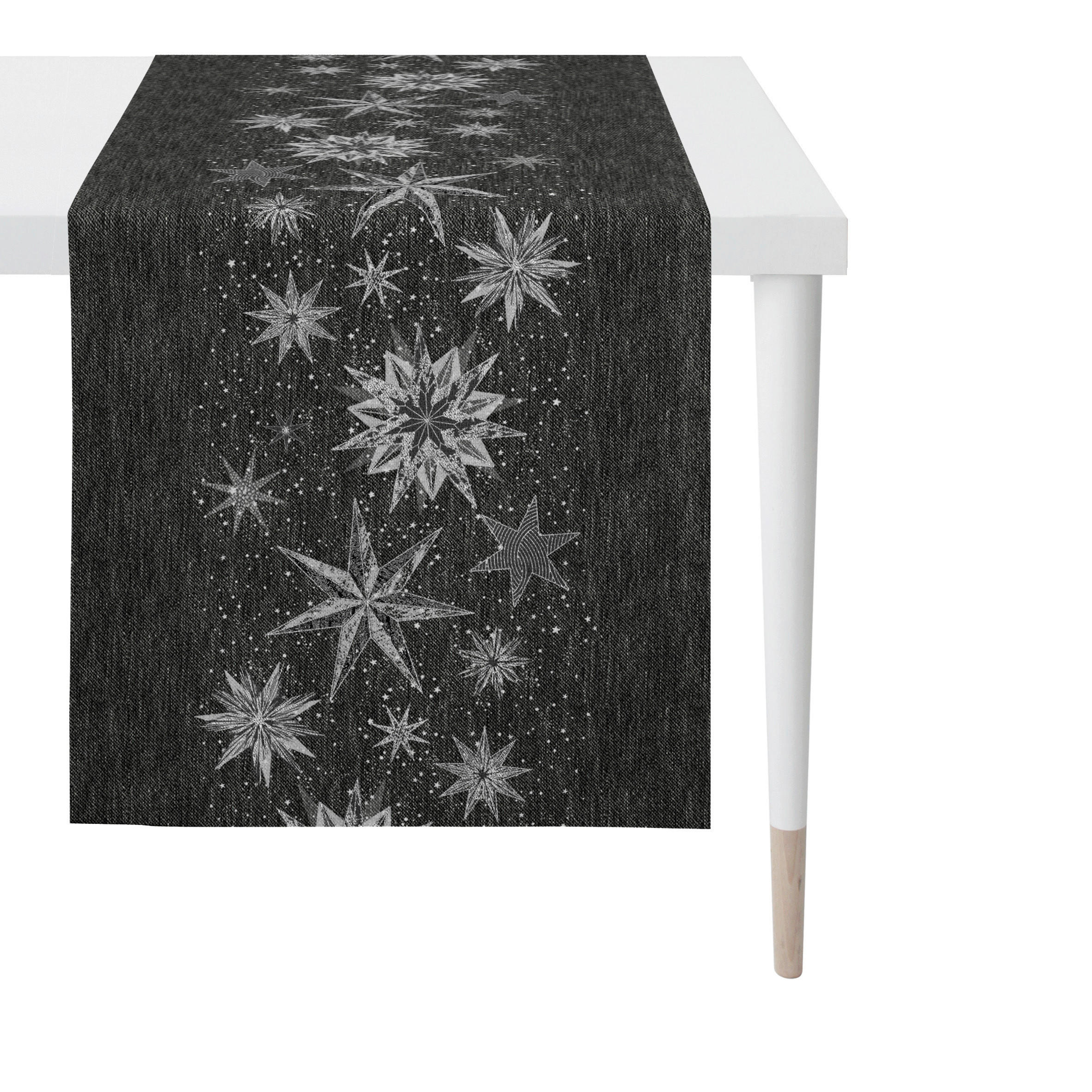 TISCHLÄUFER 46/135 cm  - Anthrazit, Design, Textil (46/135cm) - X-Mas