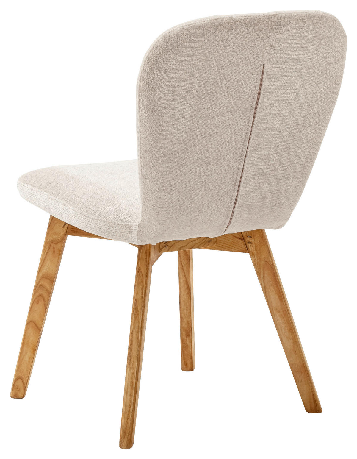 STUHL in Textil, Holz Weiß  - Eichefarben/Weiß, Design, Holz/Textil (50/88/64cm) - Livetastic