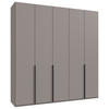 DREHTÜRENSCHRANK 225/236/58 cm 5-türig Sahara, Grau  - Schwarz/Grau, MODERN, Holzwerkstoff/Metall (225/236/58cm) - MID.YOU