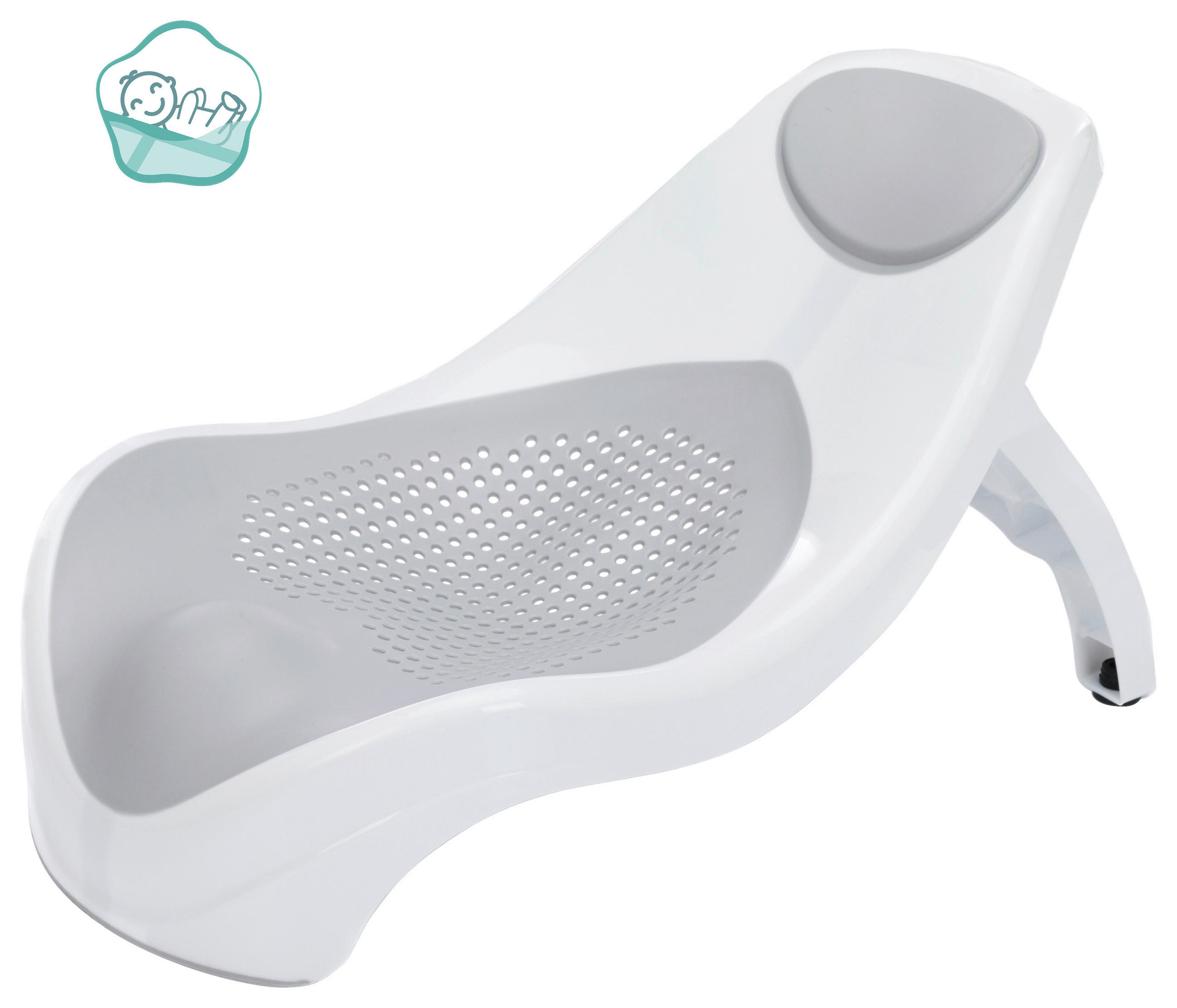 BADEWANNENEINSATZ Delfin  - Weiß/Grau, Basics, Kunststoff (30/56/25cm) - My Baby Lou