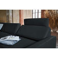 ECKSOFA in Echtleder Anthrazit  - Anthrazit, KONVENTIONELL, Leder/Metall (324/182cm) - Ambiente