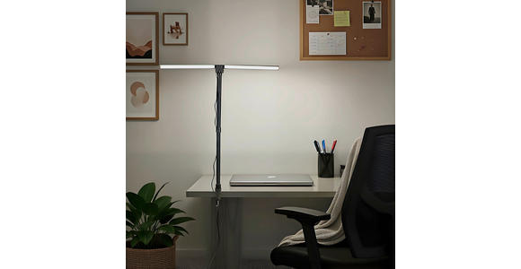 LED-KLEMMLEUCHTE Hayward 80/35/71,5 cm  - Schwarz, Basics, Kunststoff/Metall (80/35/71,5cm) - Novel