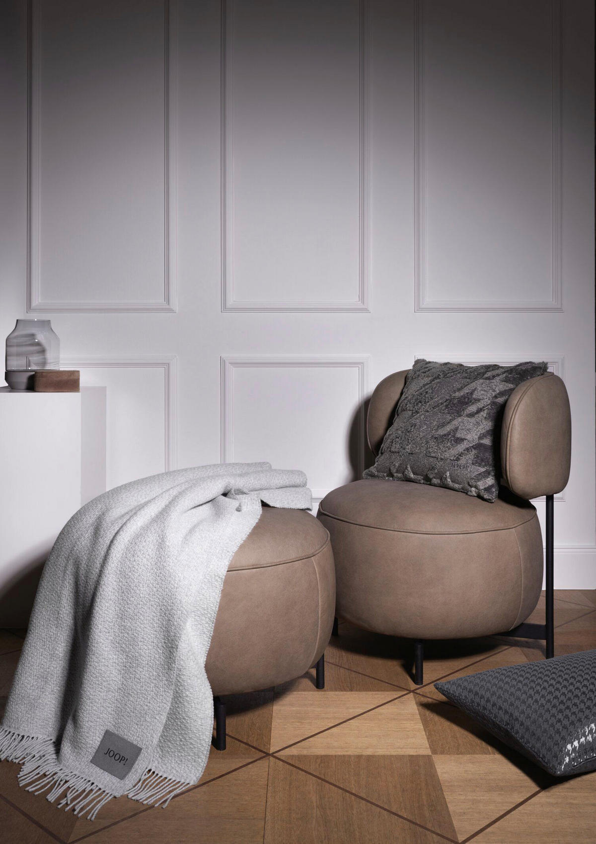 KISSENHÜLLE J! MODISH 40/60 cm  - Dunkelgrau/Anthrazit, Basics, Textil (40/60cm) - Joop!