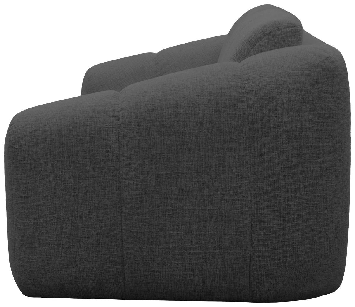 SCHLAFSOFA Chenille Grau  - Beige/Schwarz, MODERN, Kunststoff/Textil (192/85/110cm) - Livetastic