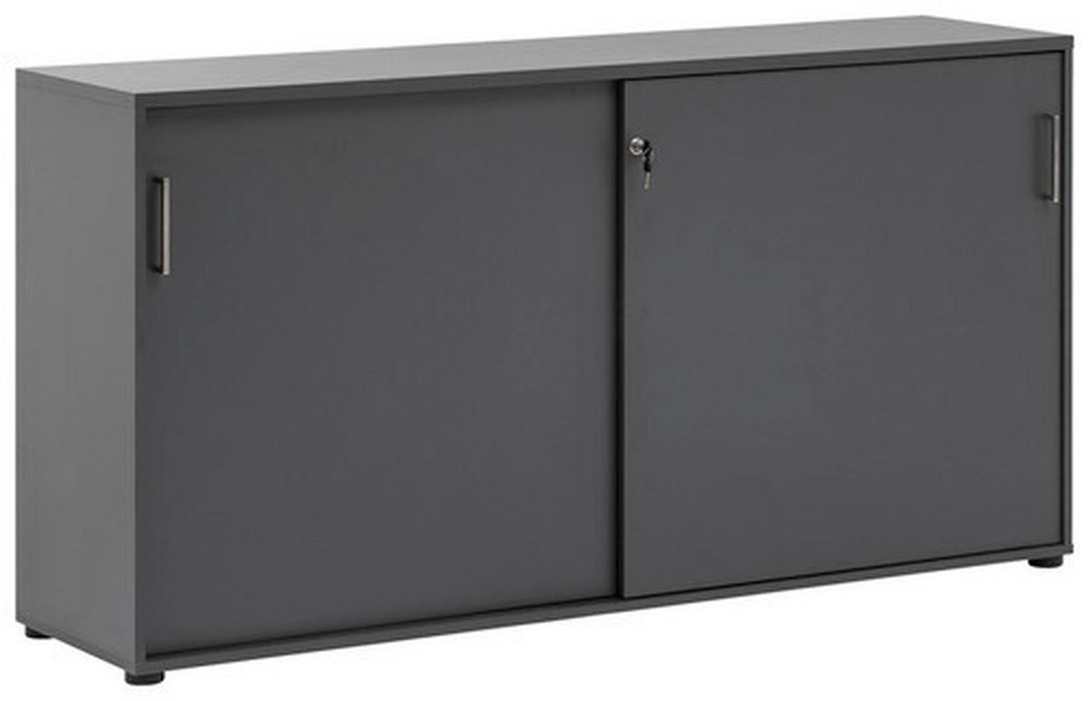 AKTENSCHRANK Anthrazit  - Anthrazit, KONVENTIONELL, Holzwerkstoff (160/84,2/41cm) - MID.YOU