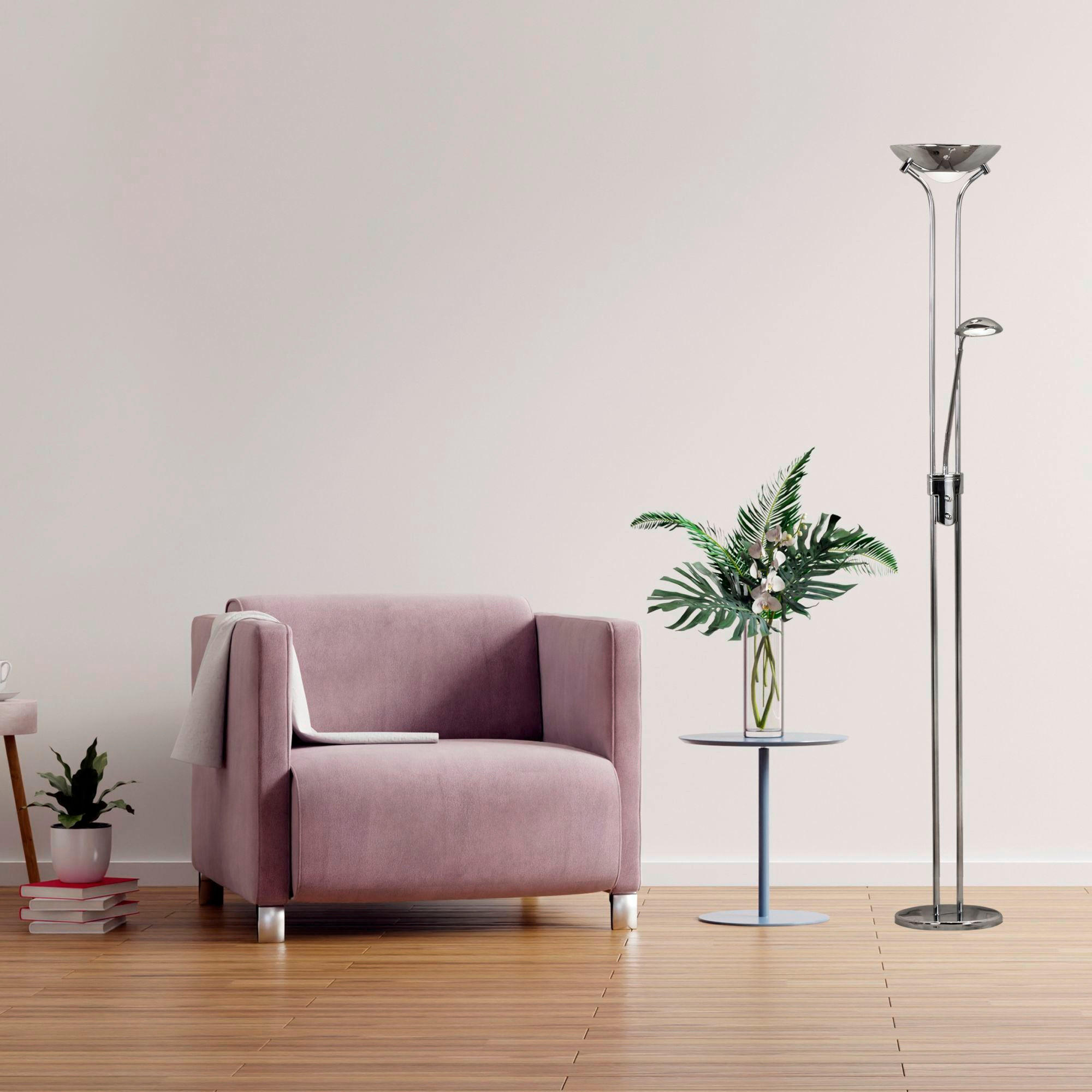 LED-GOLVLAMPA Mother & Child 25.4/180 cm    - kromfärg, Basics, metall/glas (25.4/180cm)