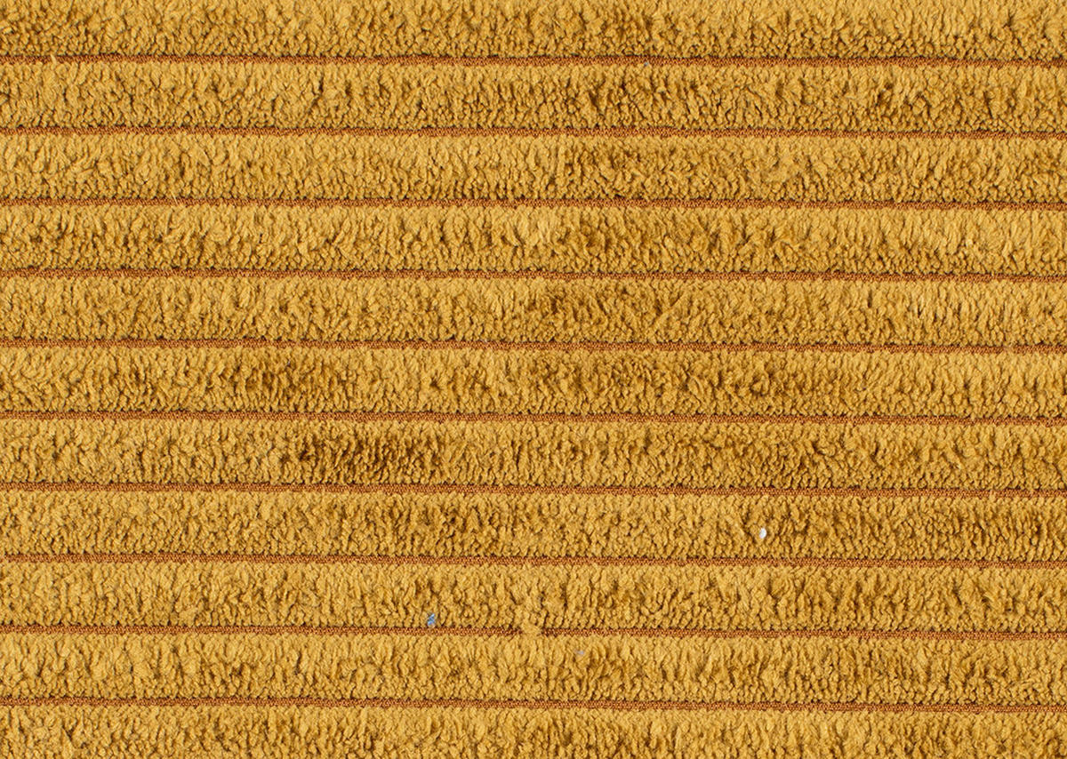 WOHNLANDSCHAFT  in Cord Currygelb  - Currygelb/Schwarz, KONVENTIONELL, Kunststoff/Textil (140/305/140cm) - Carryhome