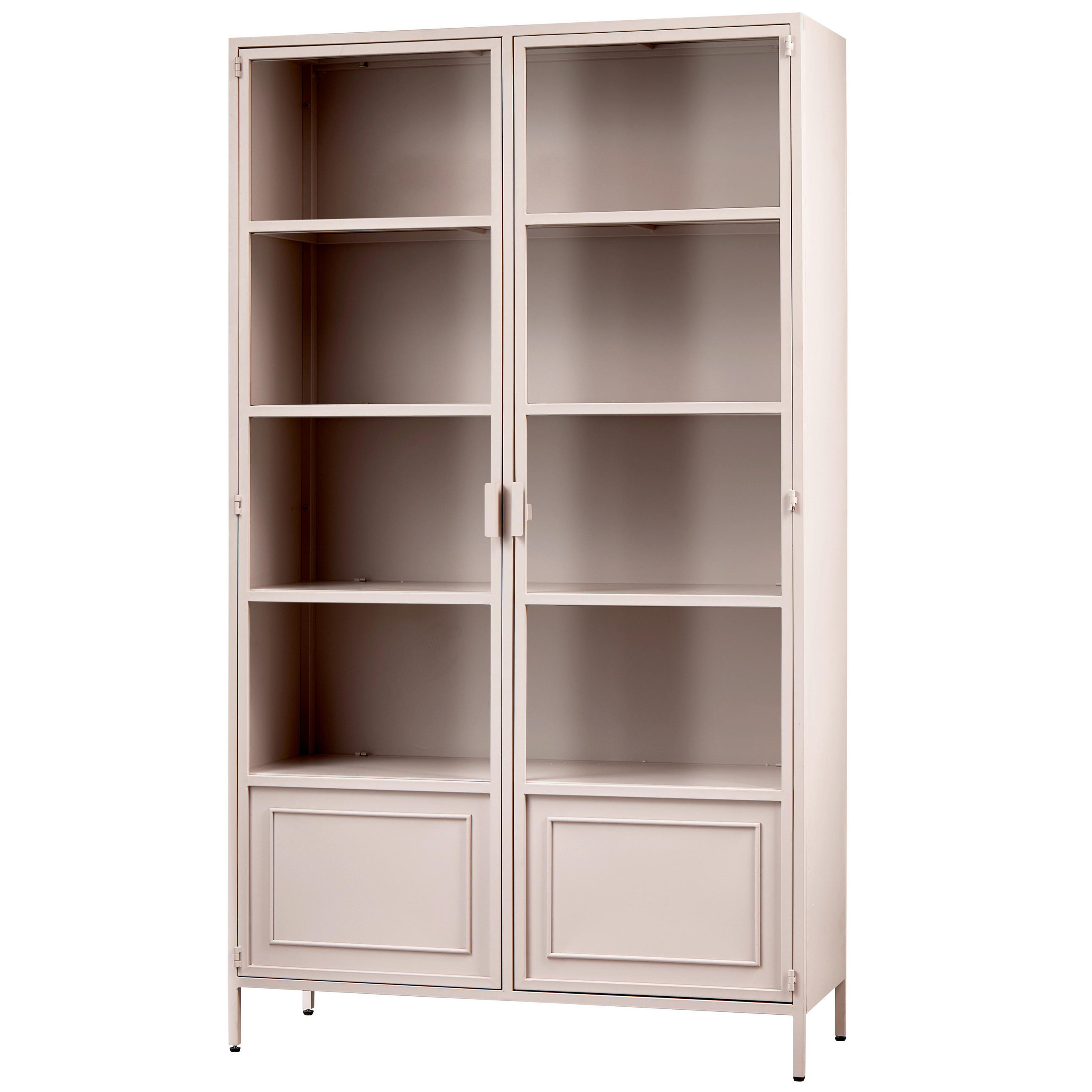 VITRINE in Pink  - Pink, Design, Glas/Metall (110/189/43cm) - Livetastic