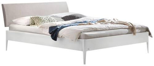 BETT 140/200 cm  in Weiß, Hellgrau  - Hellgrau/Weiß, KONVENTIONELL, Holz/Textil (140/200cm) - Hasena