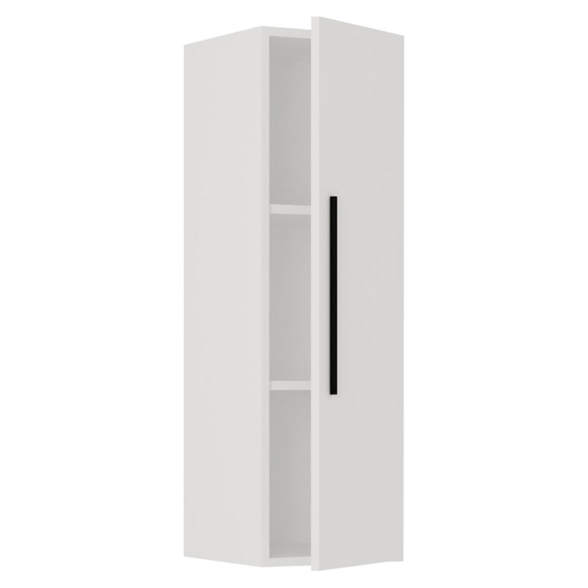 HÄNGESCHRANK 30/95/30 cm  - Schwarz/Weiß, MODERN, Holzwerkstoff/Metall (30/95/30cm) - MID.YOU