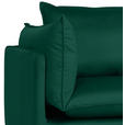 ECKSOFA Grün Samt  - Schwarz/Grün, Design, Textil/Metall (241/200cm) - Carryhome