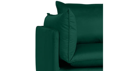 ECKSOFA Grün Samt  - Schwarz/Grün, Design, Textil/Metall (241/200cm) - Carryhome