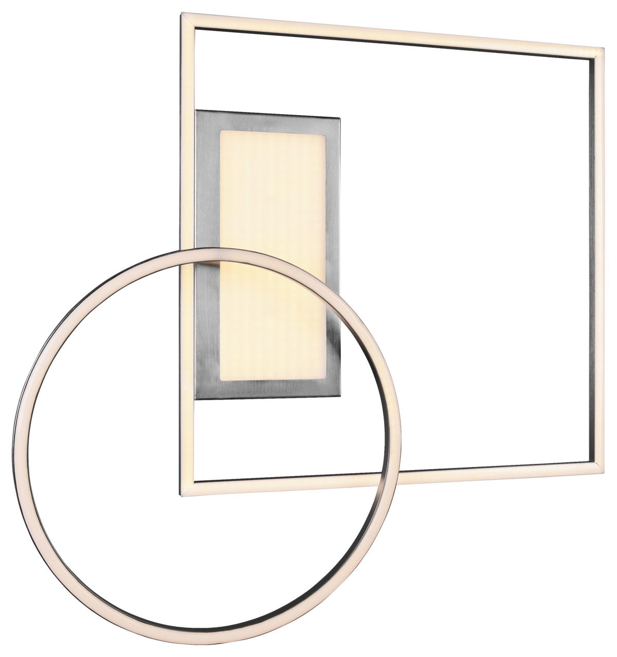 PLAFONIERĂ CU LED - culoare nichel, Design, metal (64,5/9,0/86,5cm)