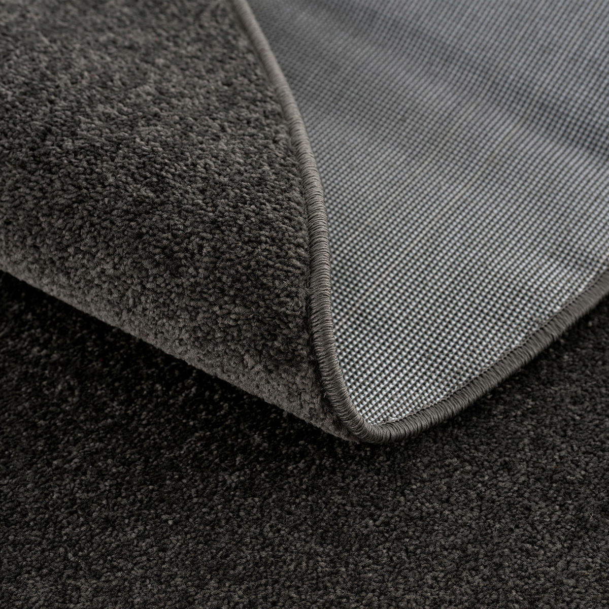 WEBTEPPICH 80 cm Uni Dunkelgrau  - Dunkelgrau, LIFESTYLE, Kunststoff/Textil (80cm) - Novel