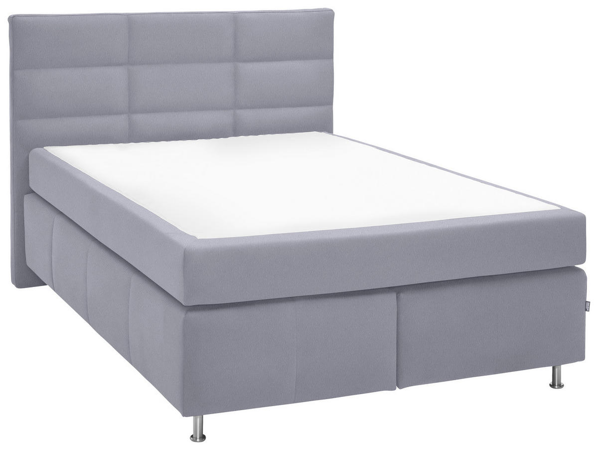 BOXSPRINGBETT 140/200 cm  in Grau  - Alufarben/Grau, Konventionell, Textil/Metall (140/200cm) - Dieter Knoll