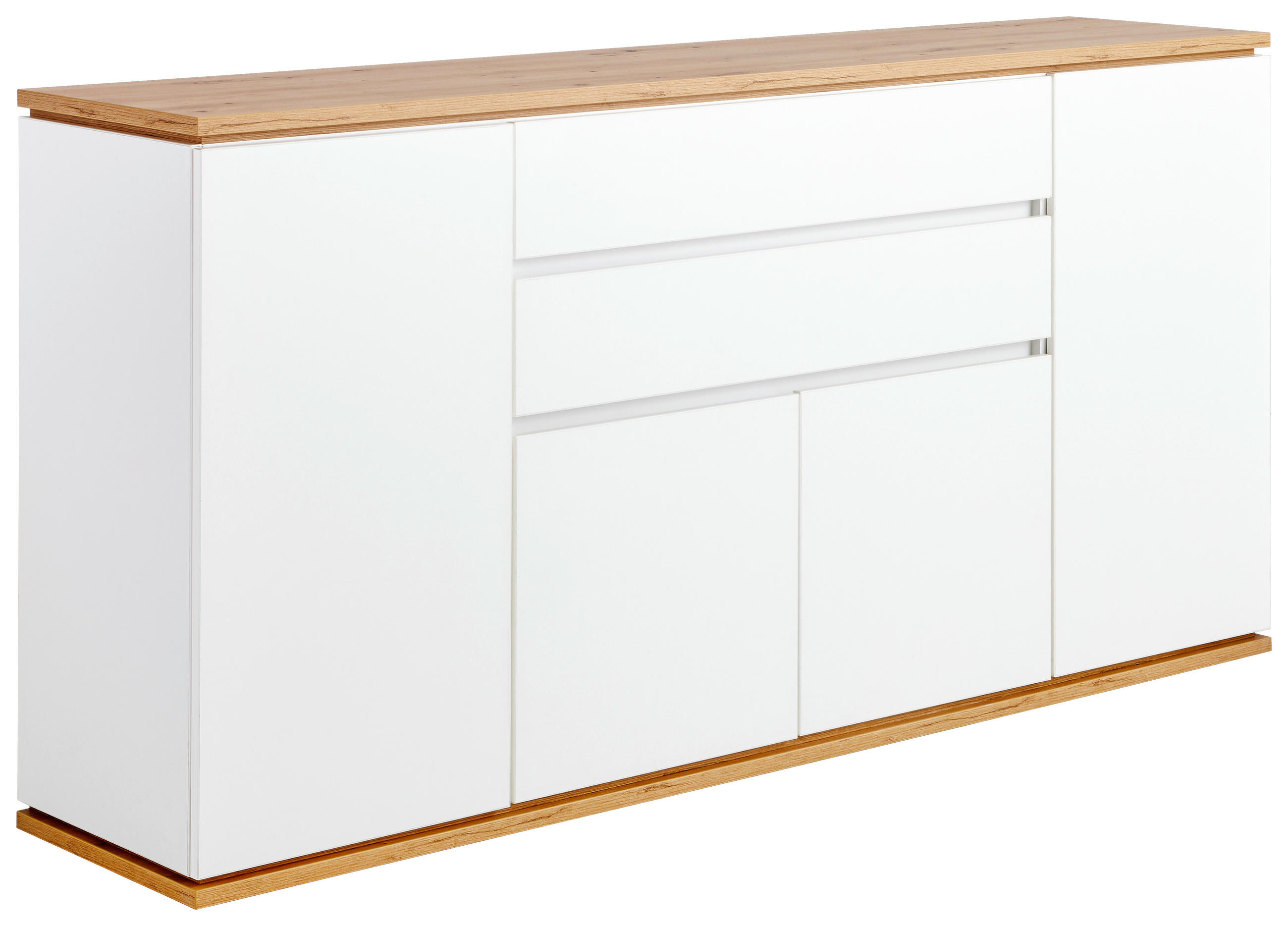 Xora Sideboard Weiß, Eiche Artisan 184x93x42 cm