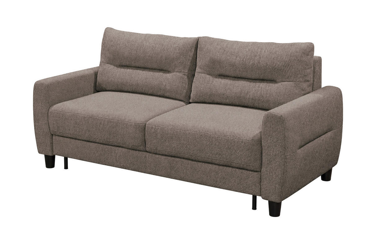 SCHLAFSOFA Chenille Braun  - Schwarz/Braun, Modern, Holz/Textil (192/83/99cm) - MID.YOU