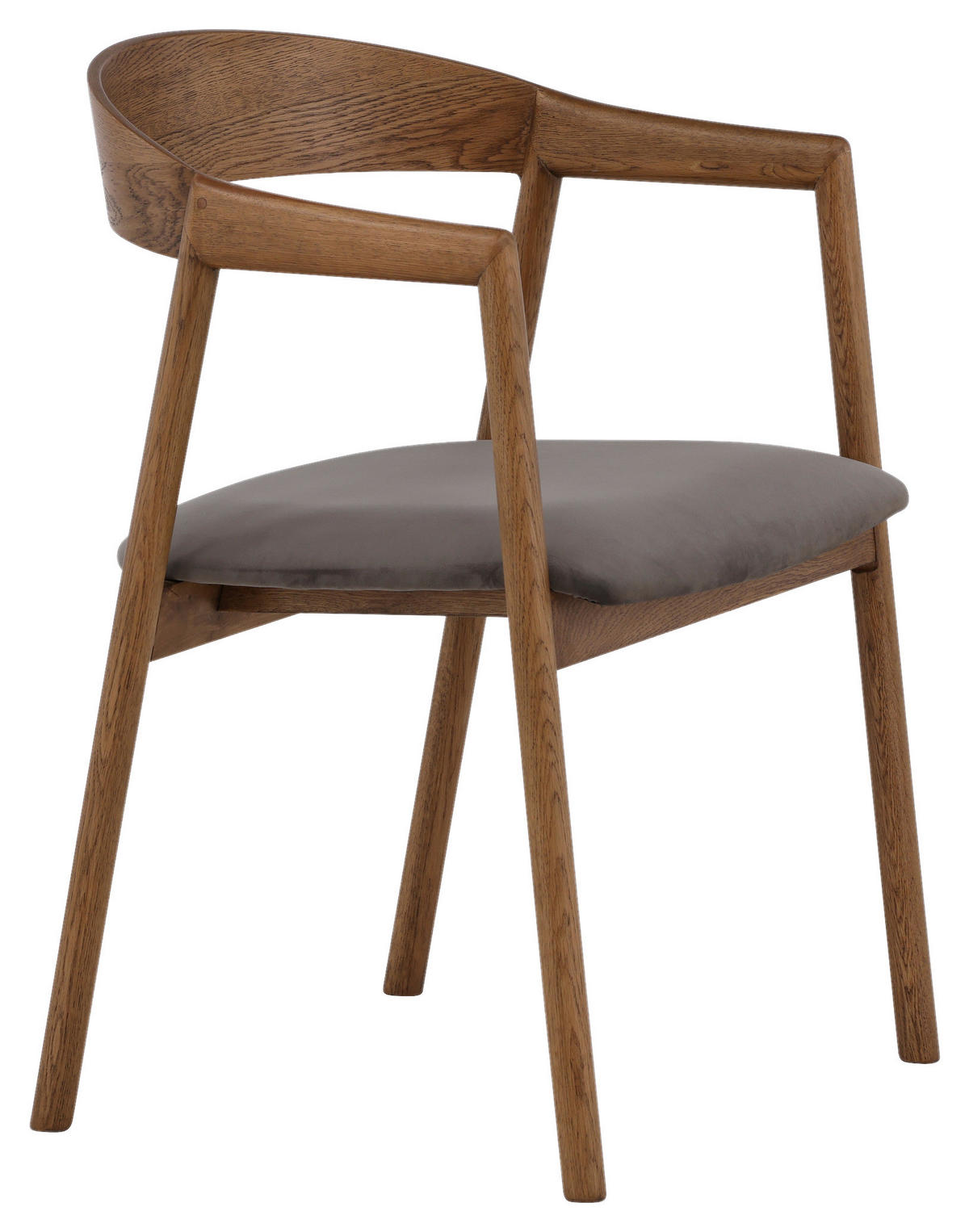 STOLSET 2 styck sammet  - brun/grå, Design, trä/textil (53/76,5/56cm) - Livetastic