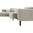 ECKSOFA in Cord Naturfarben  - Schwarz/Naturfarben, KONVENTIONELL, Textil/Metall (219/311cm) - Hom`in