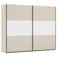 SCHWEBETÜRENSCHRANK in Weiss, Champagner  - Weiss/Champagner, Modern, Holzwerkstoff/Metall (261/210/59cm) - Rauch Möbel