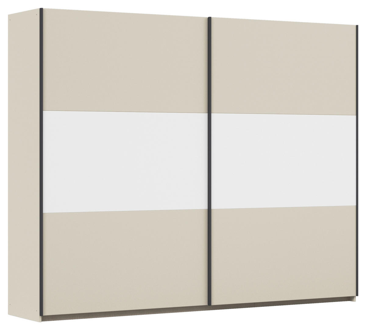 SCHWEBETÜRENSCHRANK in Weiss, Champagner  - Weiss/Champagner, Modern, Holzwerkstoff/Metall (261/210/59cm) - Rauch Möbel