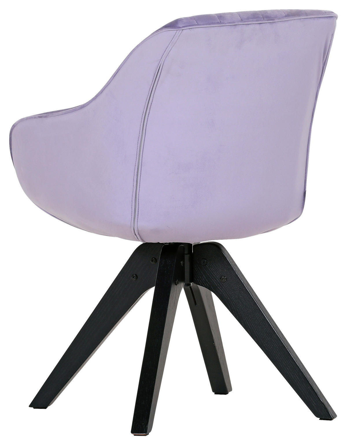 ARMLEHNSTUHL  in Velours  - Flieder/Schwarz, LIFESTYLE, Holz/Textil (60/83/65cm) - home24