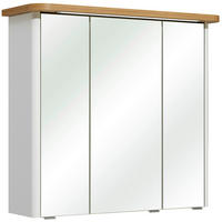 TÜKRÖS SZEKRÉNY 80/72/20 cm  - króm/tölgyfa, Konventionell, faalapú anyag/Üveg (80/72/20cm) - Xora