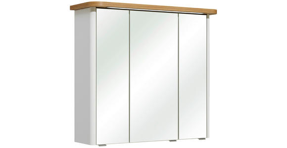 SPIEGELSCHRANK 80/72/20 cm  - Chromfarben/Eichefarben, KONVENTIONELL, Glas/Holzwerkstoff (80/72/20cm) - Xora