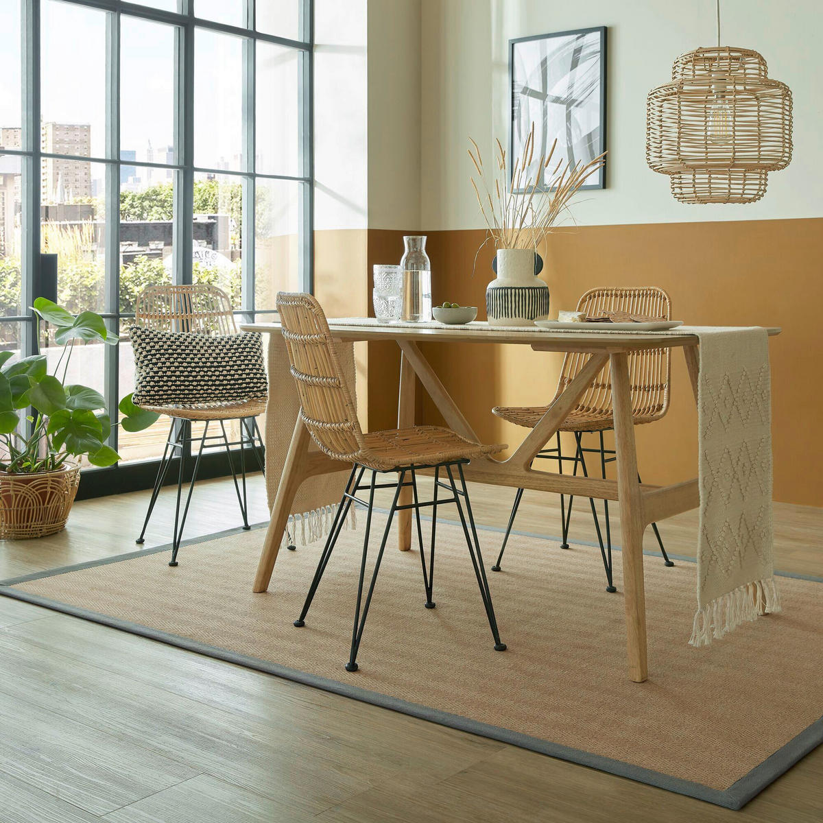 JUTETEPPICH 120/170 cm KIRA JUTE Grau, Naturfarben  - Naturfarben/Grau, KONVENTIONELL, Kunststoff/Textil (120/170cm)