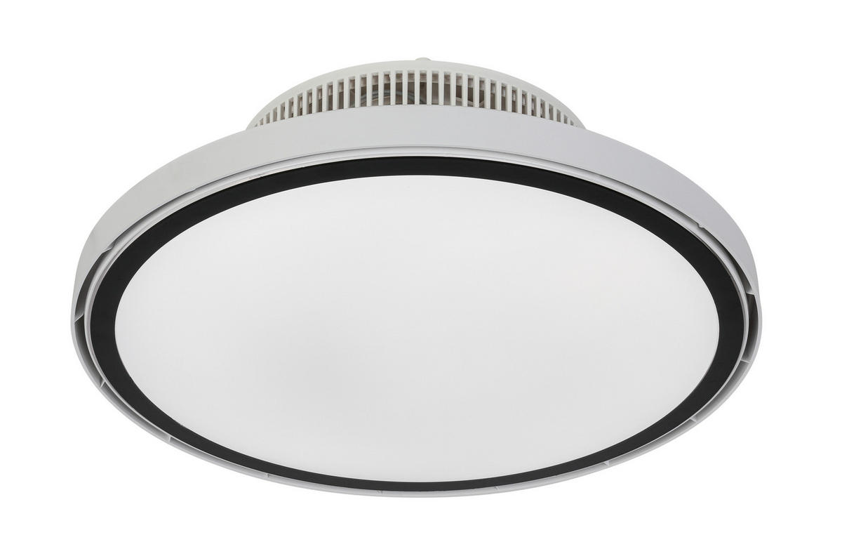 DECKENVENTILATOR - Schwarz/Weiß, Trend, Kunststoff/Metall (46/19,5cm) - Mican