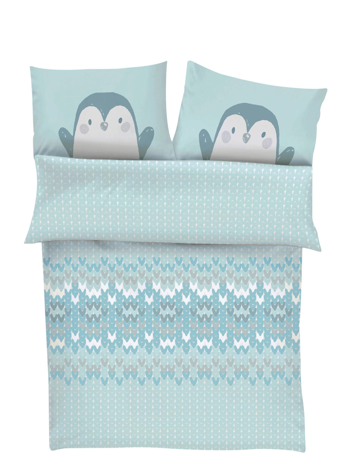 BABYBETTWÄSCHE 100/135 cm  - Mintgrün/Grau, Basics, Textil (100/135cm) - S. Oliver