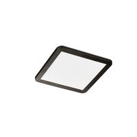 LED-DECKENLEUCHTE Flat   - Sandfarben/Schwarz, Design, Glas/Metall (30/30cm) - Schöner Wohnen