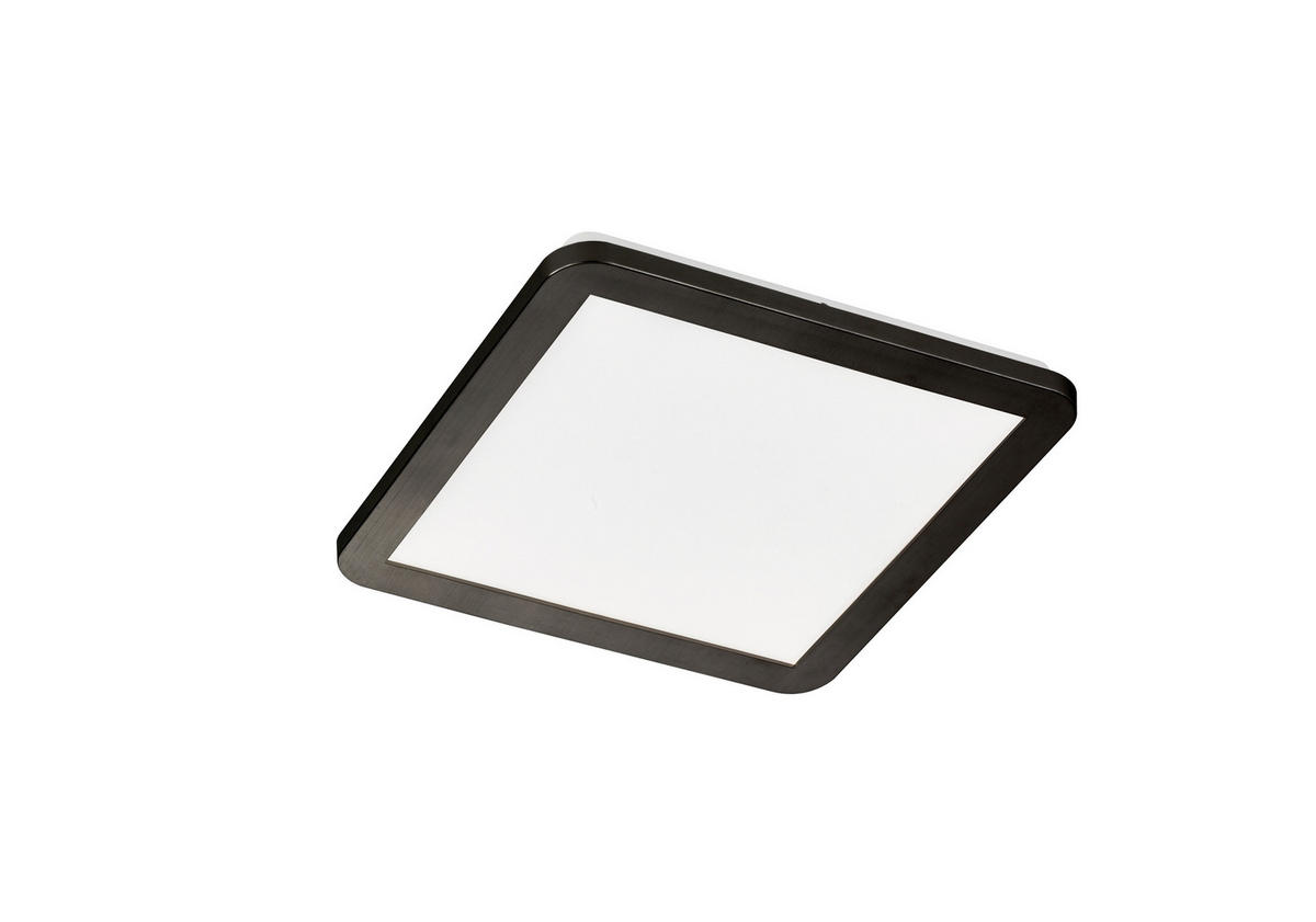 LED-DECKENLEUCHTE Flat   - Sandfarben/Schwarz, Design, Glas/Metall (30/30cm) - Schöner Wohnen