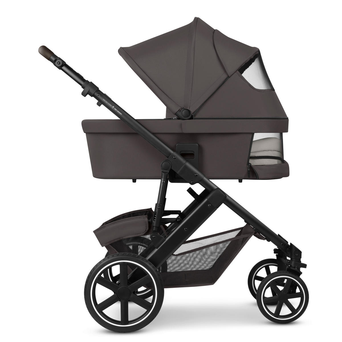 KINDERWAGENSET Salsa Core All in One  - Schwarz/Braun, Basics, Textil/Metall (63/123/97cm) - ABC Design