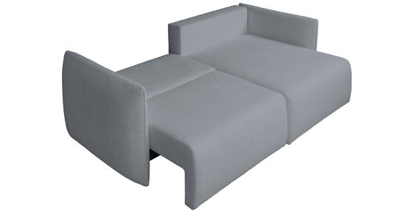 ECKSOFA Greige Jersey Rückenkissen, Bettkasten, Schlaffunktion, Rücken echt, Liegefläche im Originalstoff  - Greige/Schwarz, KONVENTIONELL, Kunststoff/Textil (238/148cm) - Carryhome