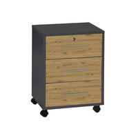 ROLLCONTAINER 44/58/40 cm  - Anthrazit/Silberfarben, LIFESTYLE, Holzwerkstoff/Metall (44/58/40cm) - MID.YOU